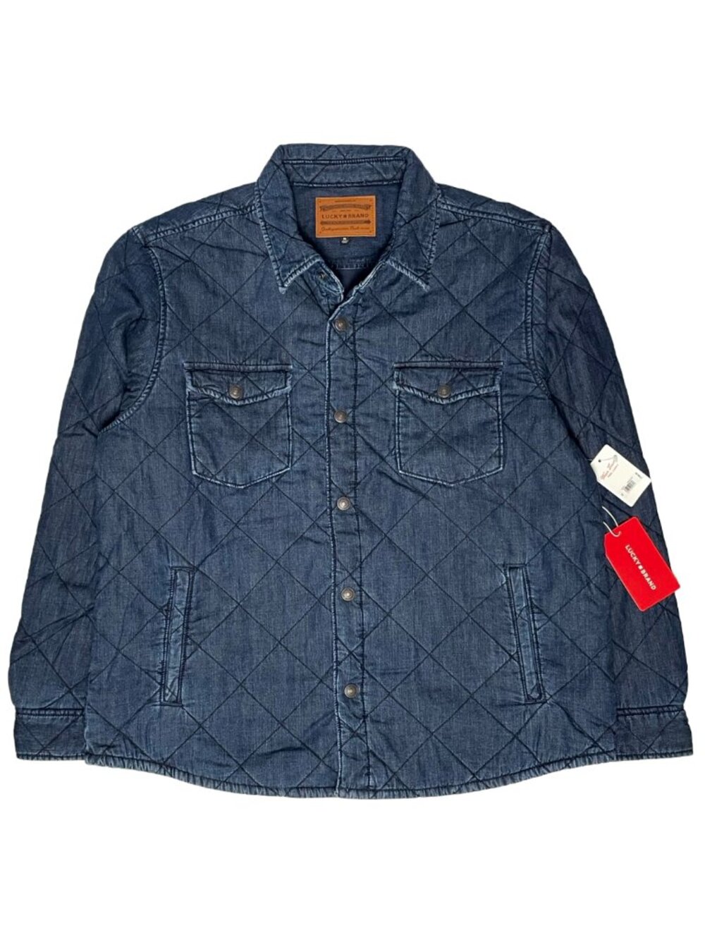 Lucky Brand Quilted Denim Shirt Jacket Renwick Men’s XL NWT